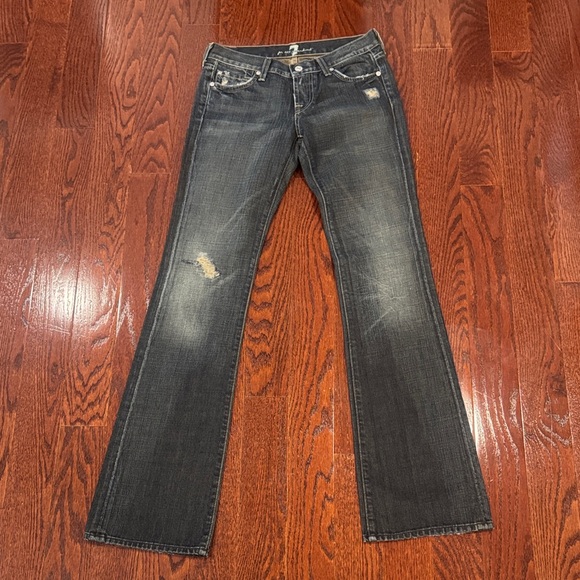 7 For All Mankind Denim - 7 For All Mankind Distressed Bootcut Jeans